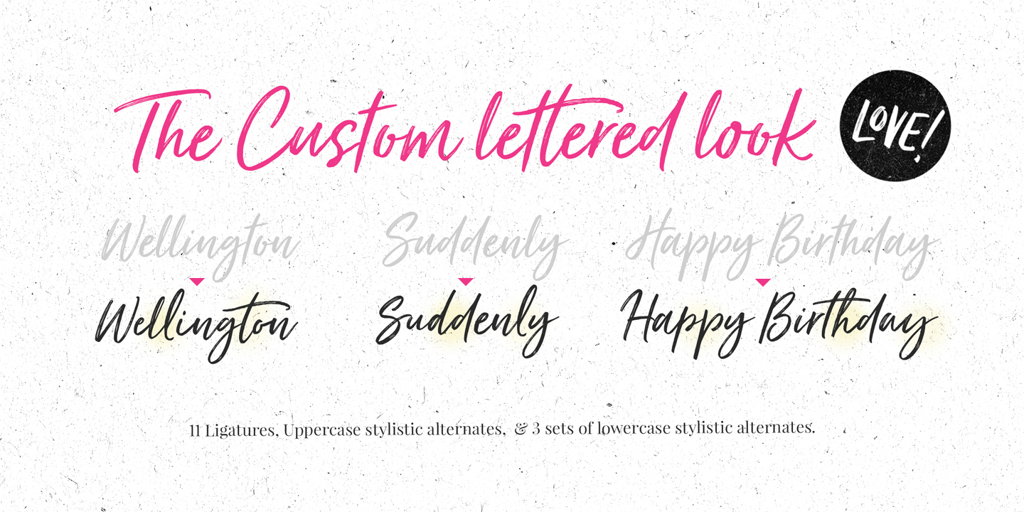 Just Lovely Slanted Font preview